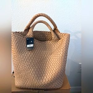 Lucky Brand Woven Vegan Leather Tote